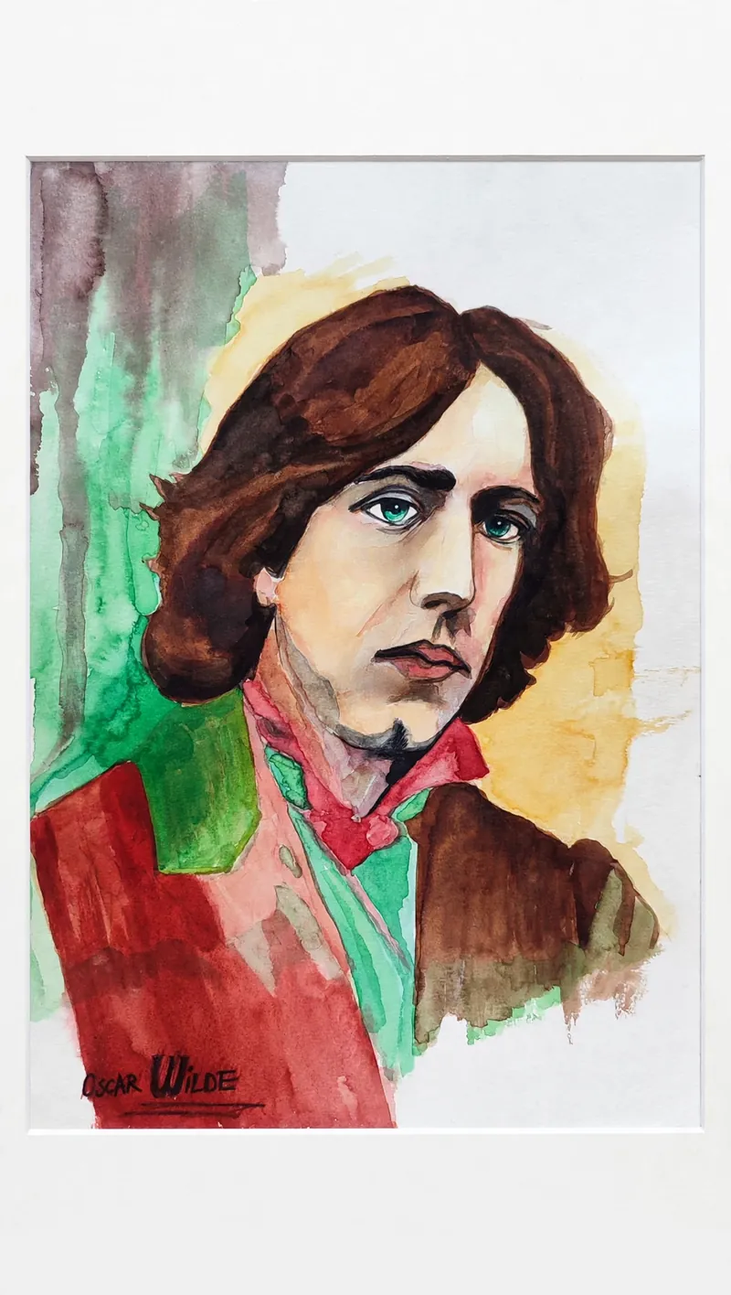 Oscar Wilde — suluboya portre