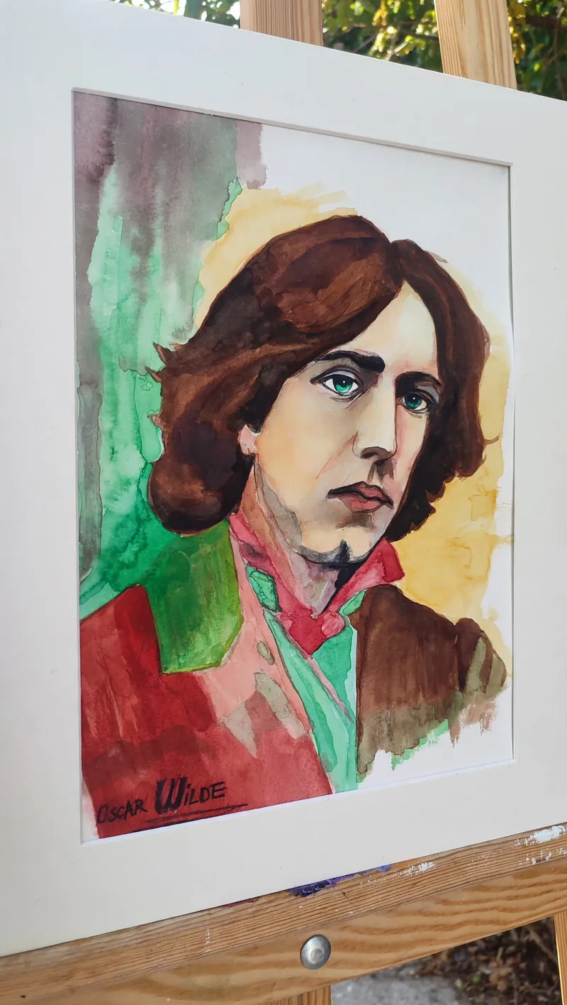 Oscar Wilde — suluboya portre
