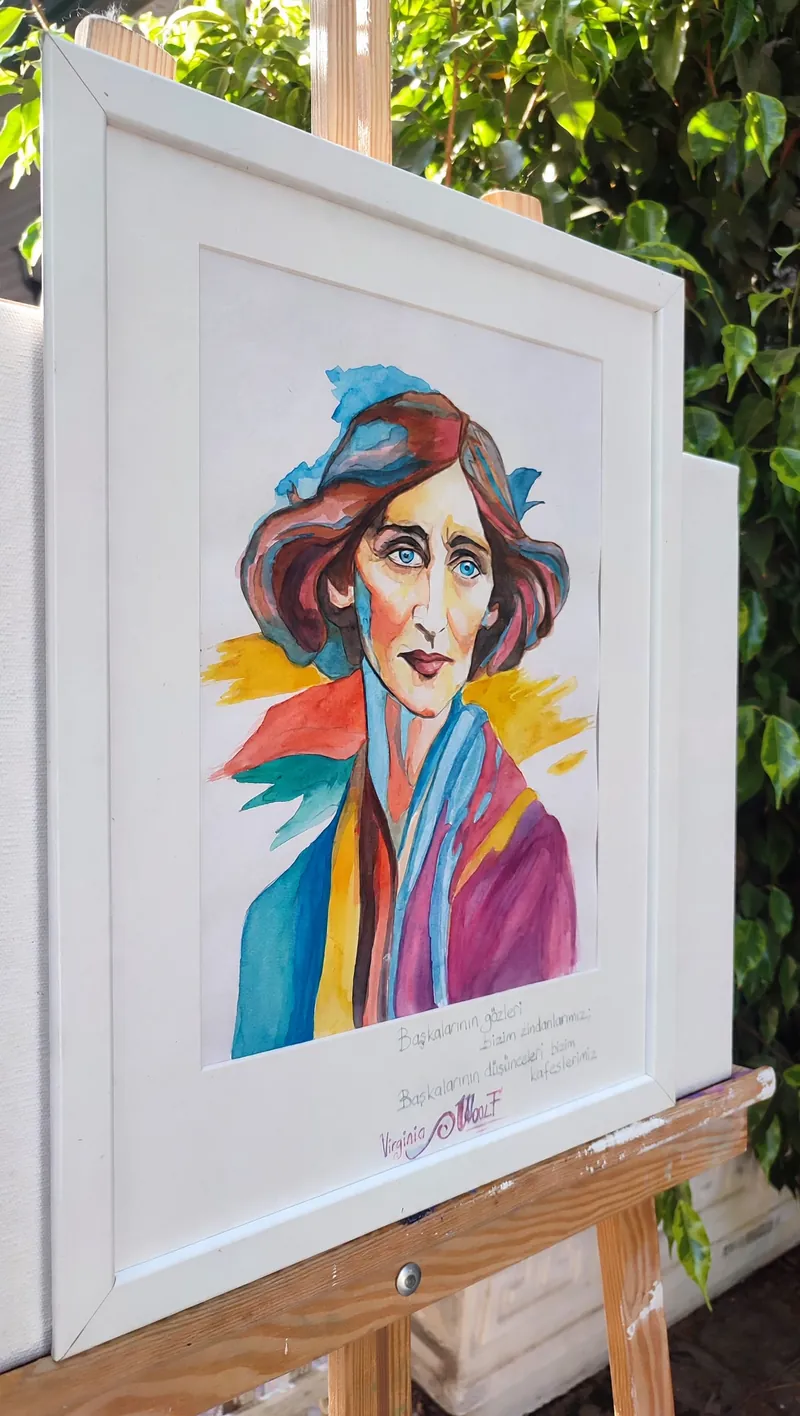 Virginia Woolf — suluboya portre